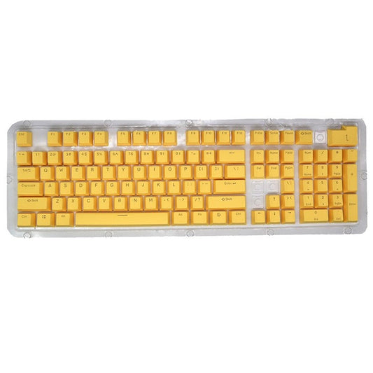 For Mechanical Keyboard 104 Keys Injection Molding PBT Keycap Set - Yellow