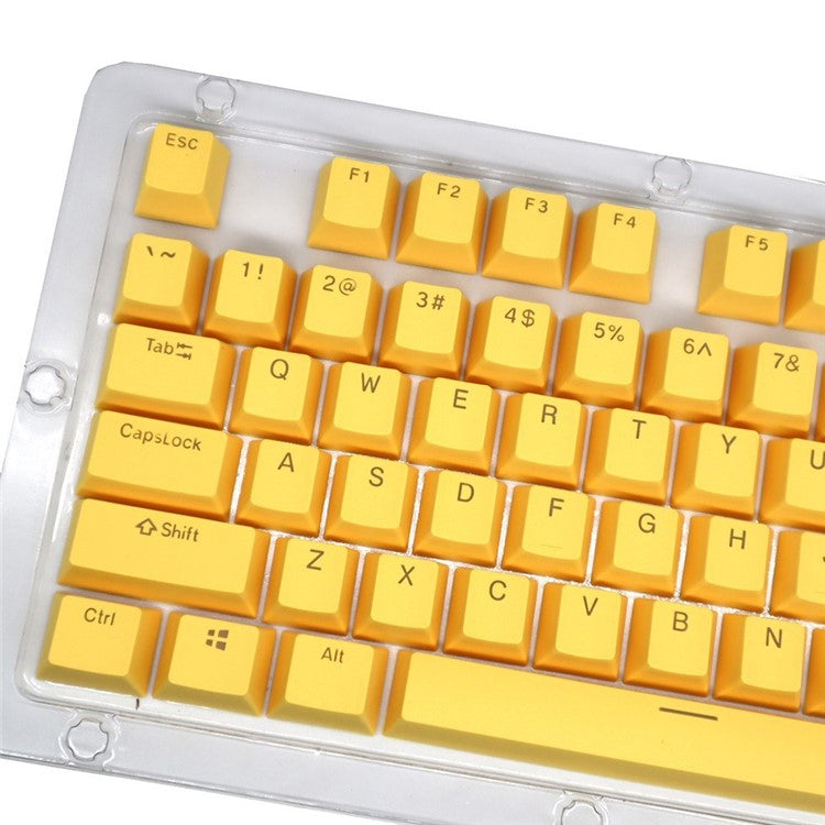 For Mechanical Keyboard 104 Keys Injection Molding PBT Keycap Set - Yellow