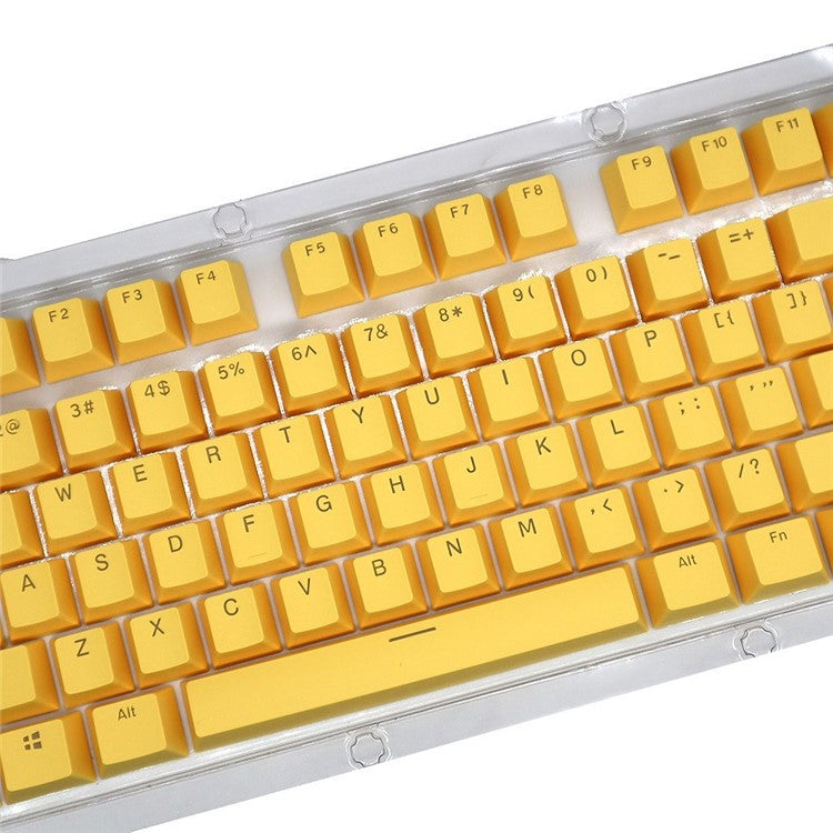 For Mechanical Keyboard 104 Keys Injection Molding PBT Keycap Set - Yellow