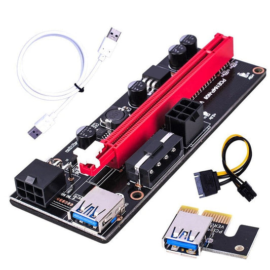 009S 60cm USB 3.0 PCI-E Graphics Graphics Card Extension Cord Adapter Cable PCI-E Riser Powered Adapter Card - White