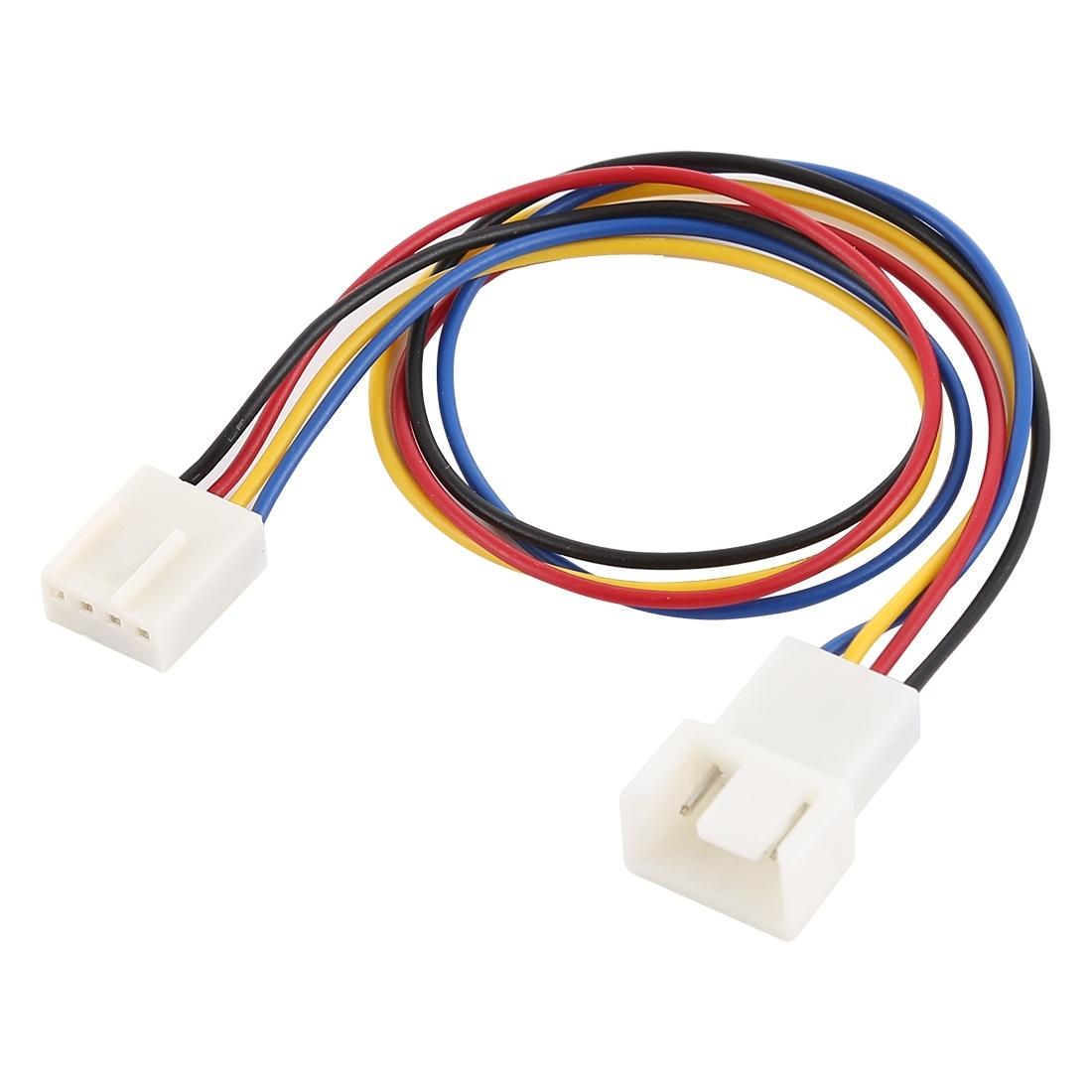 4 Pin Male to Female CPU Fan PWM Deceleration Cable Temperature Control Drop Speed Cord, Length: 27cm