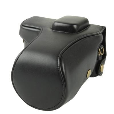 Digital Leather Camera Case Bag with Strap for Samsung NX300 (Black)