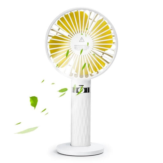 S8 Portable Mute Handheld Desktop Electric Fan, with 3 Speed Control (White)