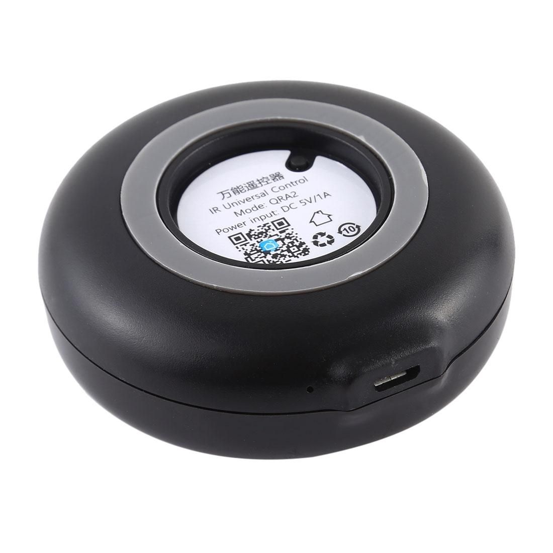QEVDO QRA2 WiFi Infrared Smart Universal Remote Controller, Support Mobile Phones APP Remote Control & Alexa Voice Control & 360 Degree Omnidirectional Control & Timing Control (Black)