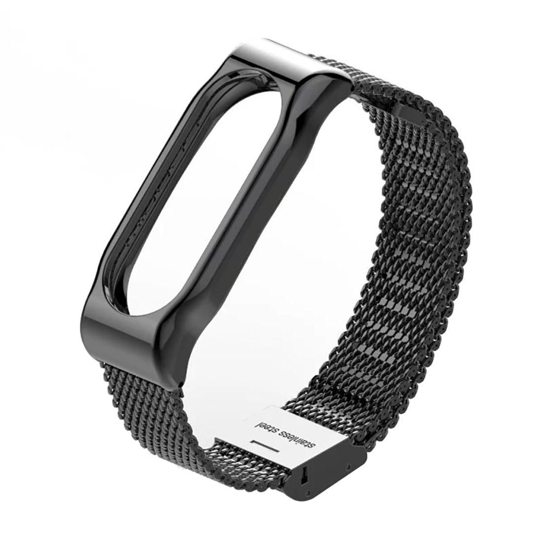 Original Mijobs Metal Strap for Xiaomi Mi Band 2 Screwless Buckle Style Stainless Steel Bracelet Wristbands Replace Accessories, Host not Included (Silver)