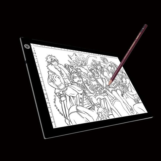 A4 Size 5W 5V LED Three Level of Brightness Dimmable Acrylic Copy Boards for Anime Sketch Drawing Sketchpad, with USB Cable & Plug, Size?220x330x5mm