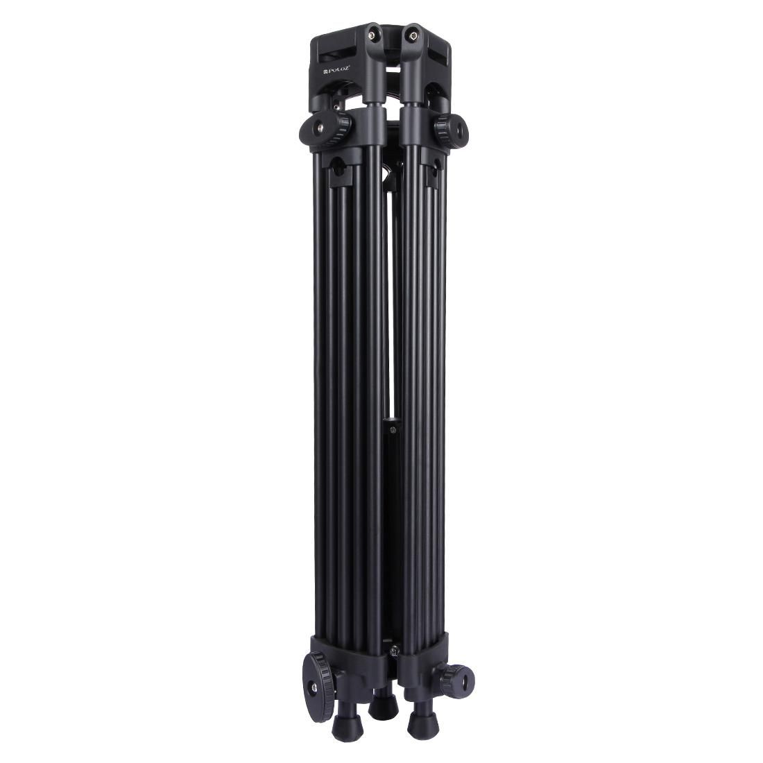 PULUZ Professional Heavy Duty Video Camcorder Aluminum Alloy Tripod for DSLR / SLR Camera, Adjustable Height: 62-140cm