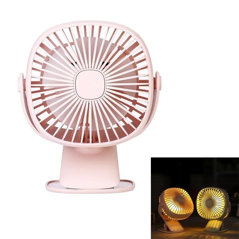 Sunshine  Box Night USB Fan With 360 Degree Rotation & Wind 3 Speeds (Pink)