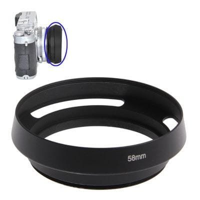 Metal Vented Lens Hood for Lens with 58mm Filter Thread (Black)