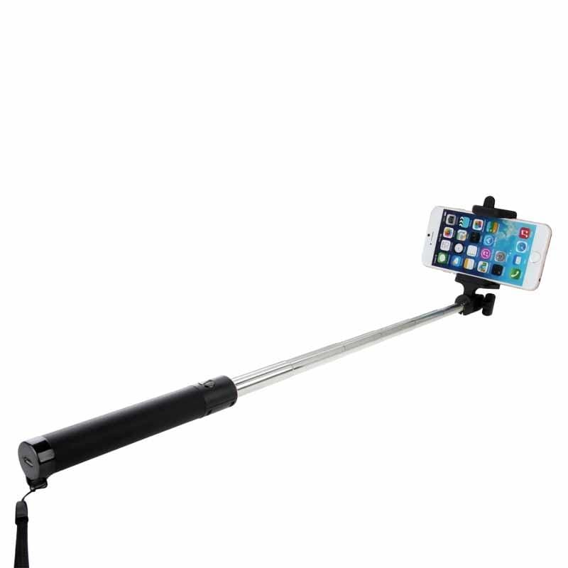 Adjustable Bluetooth Wireless Self-timer Handheld Monopod, For iPhone, Galaxy, Huawei, Xiaomi, LG, HTC and Other Smart Phones, Extended Length: 80cm, Folding Length: 17cm (Gold)