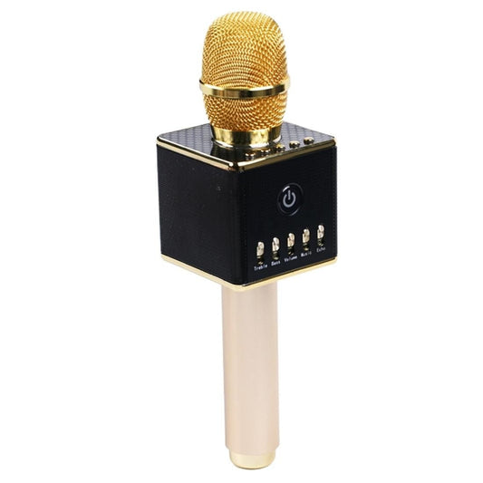 H8 High Sound Quality Handheld KTV Karaoke Recording Colorful Neon Lights Bluetooth Wireless Condenser Microphone, For Notebook, PC, Speaker, Headphone, iPad, iPhone, Galaxy, Huawei, Xiaomi, LG, HTC and Other Smart Phones (Gold)