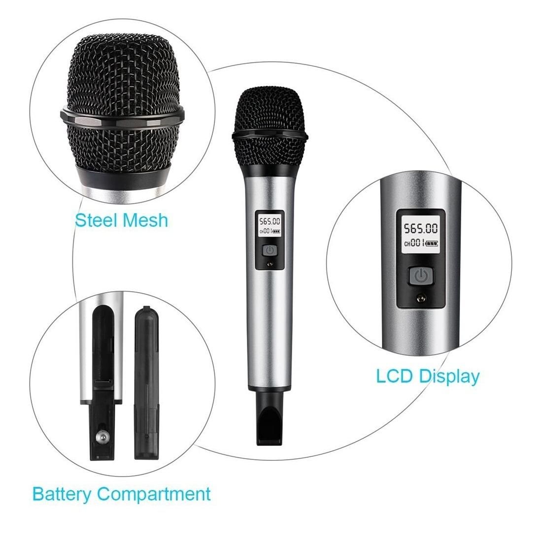 FIFINE K035 U Segment Selectable 20-channel Wireless Handheld Microphone, For Notebook, PC, Speaker, Headphone, iPad, iPhone, Galaxy, Huawei, Xiaomi, LG, HTC and Other Smart Phones