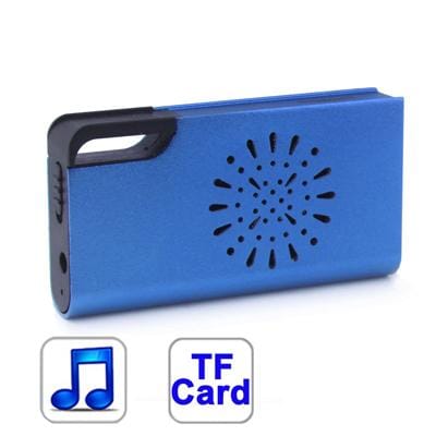 TF  Card Slot MP3 Player with Speaker, Clip (Blue)