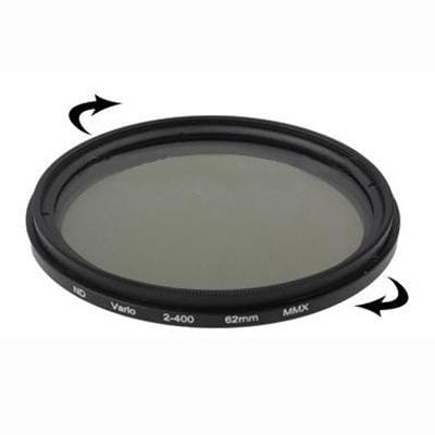 62mm ND Fader Neutral Density Adjustable Variable Filter ND2 to ND400 Filter (Black)