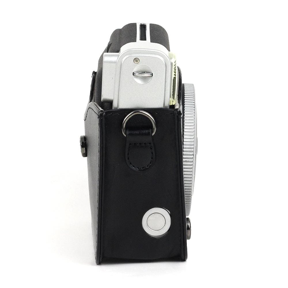 PU Leather Camera Protective bag for FUJIFILM Instax Mini 90 Camera, with Adjustable Shoulder Strap (Black)