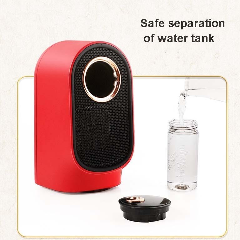 REMAX RT-H07 Warm Air Heater Humidification And Mute Mini Home Office Simple Humidification Heater,CN Plug (Red)