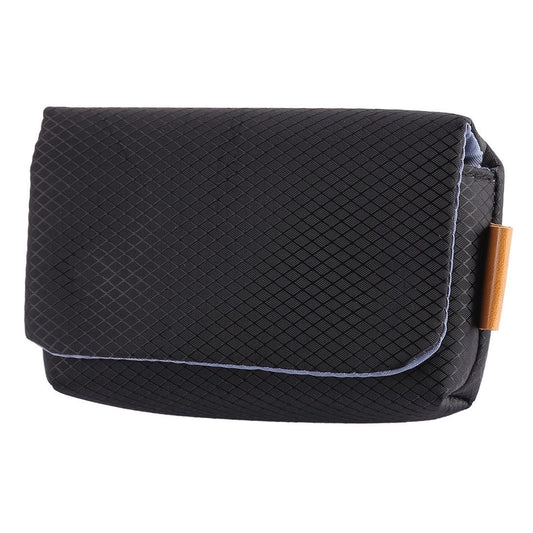 Rhombus Texture Nylon Camera Case Bag for Canon, Sony, Nikon, Micro Single,Digital Cameras, Size:12.5�7.5�4cm (Black)