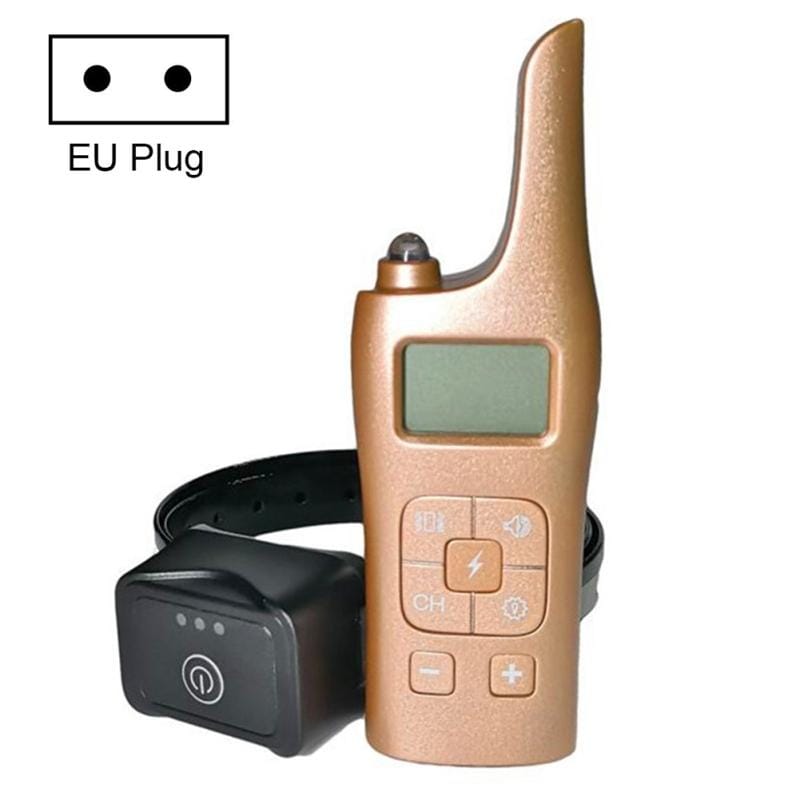 885-3 Rechargeable Training Dogs Stop Barkin Remote Control with 3 Collar Receivers, Support Electric Shock & Vibration & Light & Sound Mode, EU Plug (Style1)
