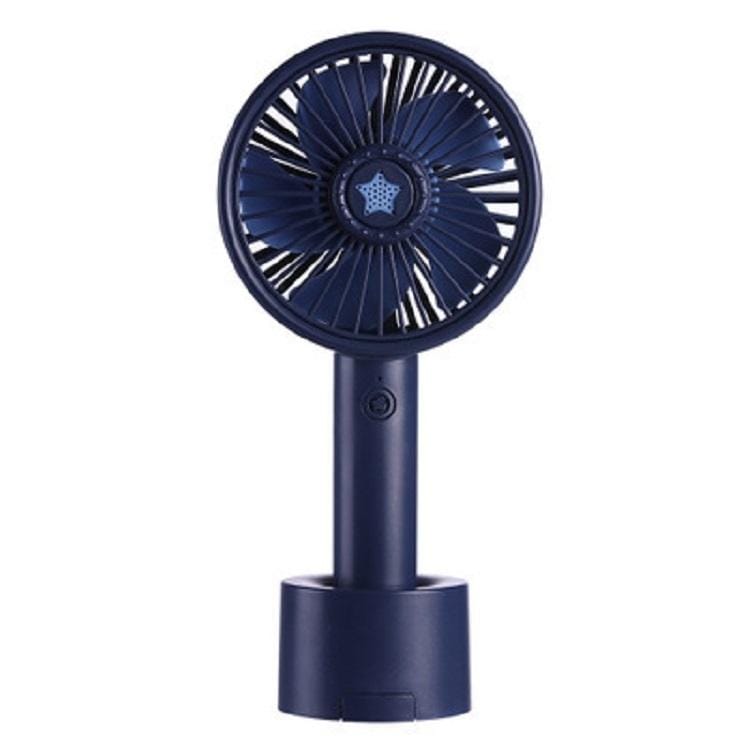 USB Portable Outdoor Mini Fan with Mobile Phone Holder Night Light Small Fan (Dark Purple)