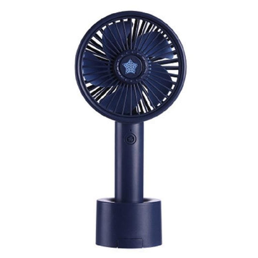 USB Portable Outdoor Mini Fan with Mobile Phone Holder Night Light Small Fan (Dark Purple)