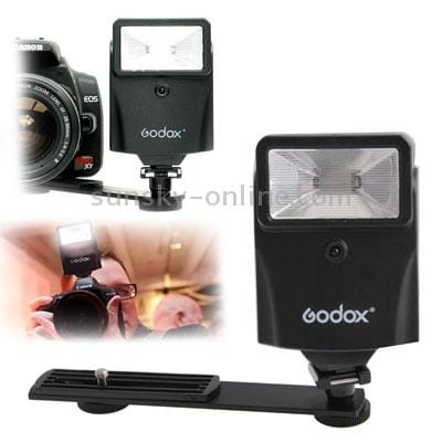 Godox Professional Digital Slave Flash with HotShoe Speedlite Bracket (Black)