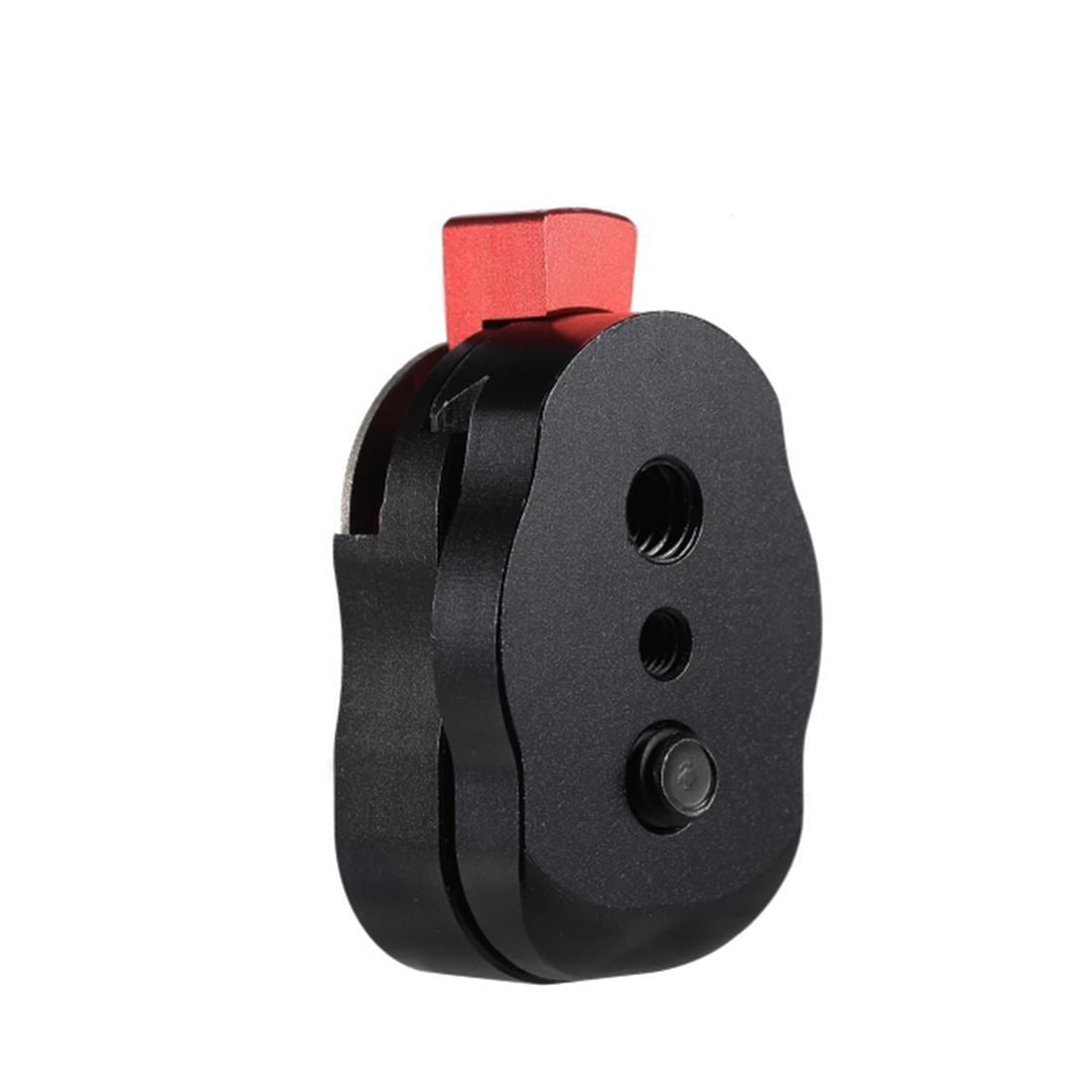 Mini Quick Release Plate for LCD Monitor Magic Arm LED light Camera Camcorder Rig (Black)