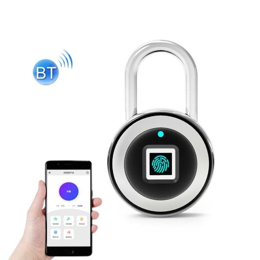 Cabinet Smart USB Padlock Waterproof Bluetooth APP Remote Authorization Fingerprint Lock (Black)