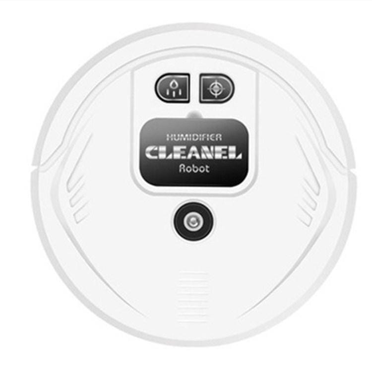 Two-in-one Mobile Vacuum Cleaner + Humidifier USB Electronic Charging Humidification Sweeper, Style:Lithium Battery (White)