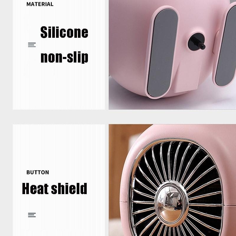 M1 Home Office Student Dormitory Mini  Portable Silent Desktop Speed Heater CN Plug (Mint Green)