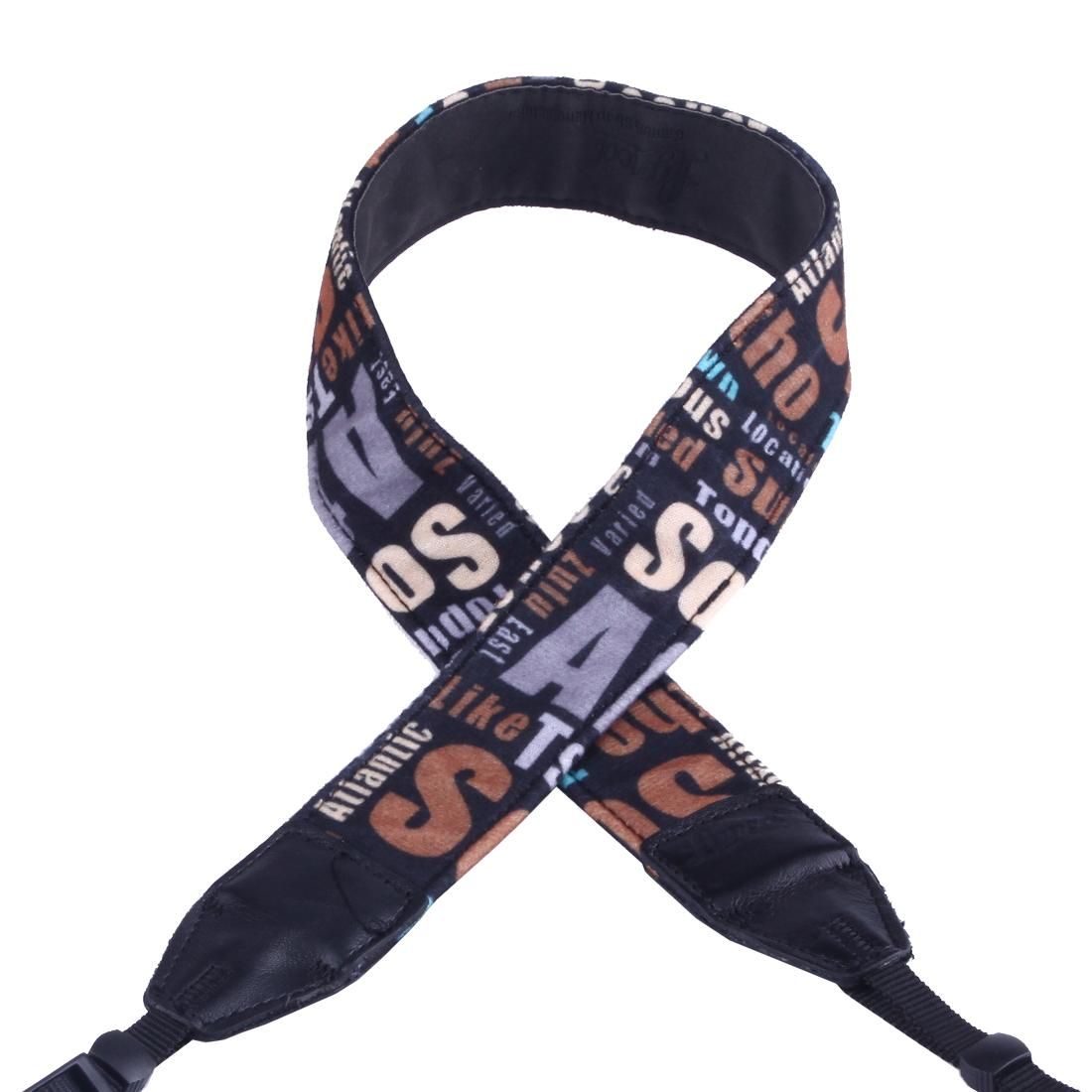 LYNCA LH-05 British Style Series Orange English Words Universal Genuine Leather Shoulder Neck Strap Camera Strap for Nikon / Canon / Sony / Panasonic / SLR DSLR ILDC (Style5)