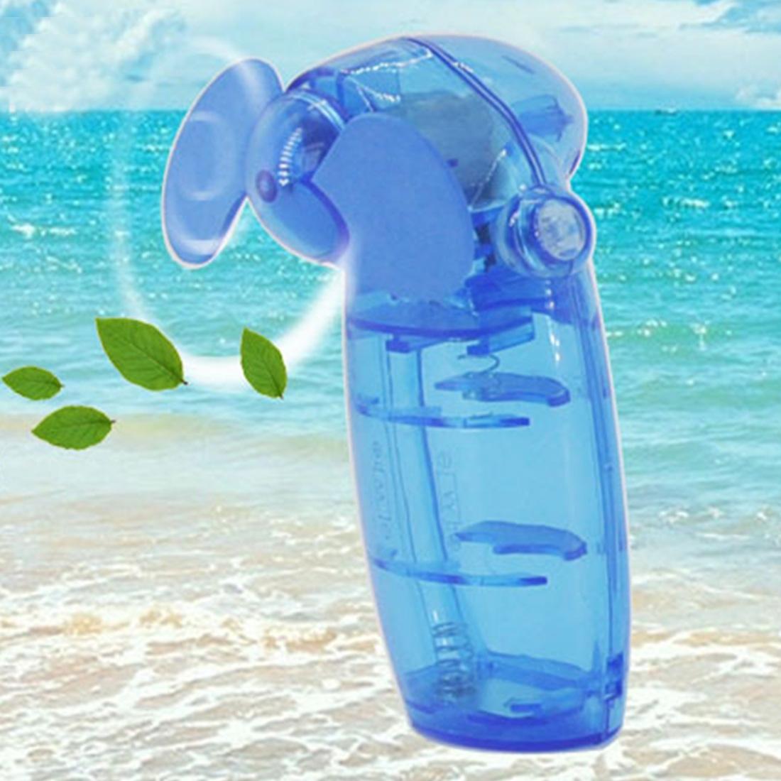 Portable Creative Lovely 3V Mini 2 Fan Blade Handheld Small Fan (Blue)