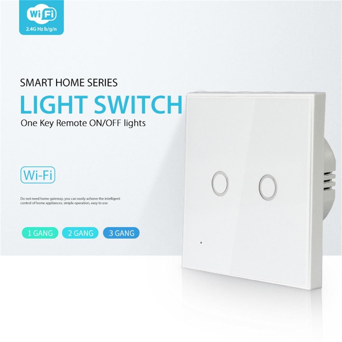NEO NAS-SC02W Wireless WiFi EU Smart Light Control Switch 2Gang