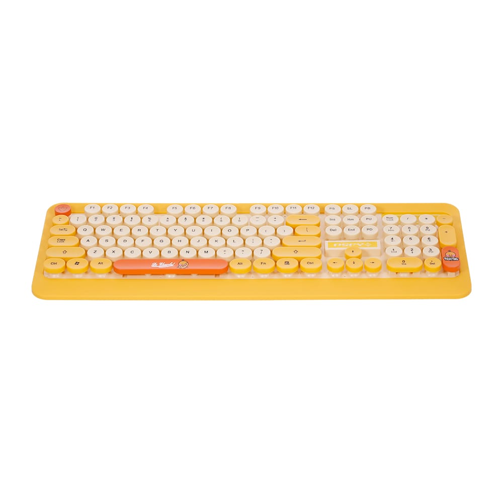 K68 Keyboard & Mouse Combo 2.4GHz Wireless Cute Retro Round