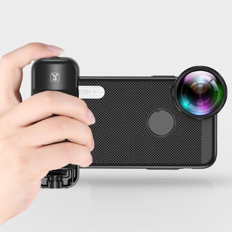 SSKY Selfie Mobile Phone Bluetooth Remote Control Universal Photo Wireless Shutter Selfie Handle (Black)