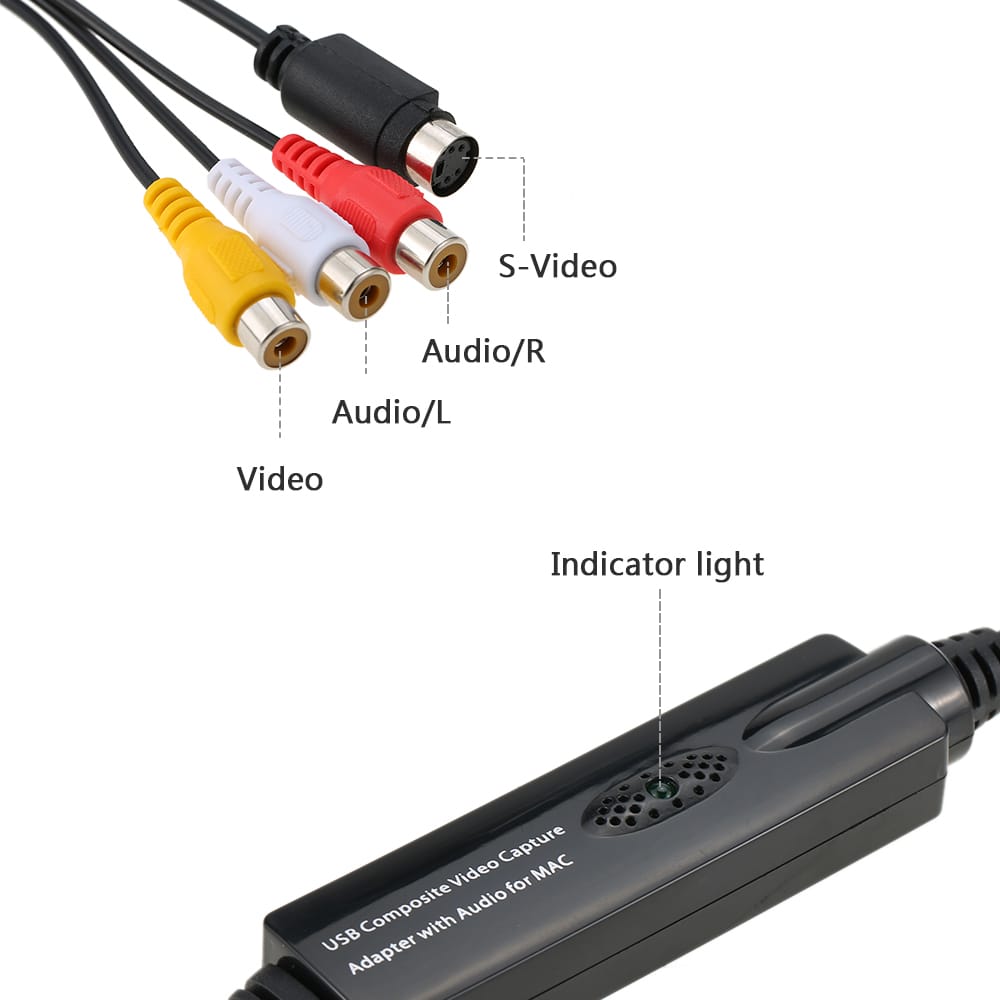 USB Video Audio Capture Grabber Recorder Adapter Card for