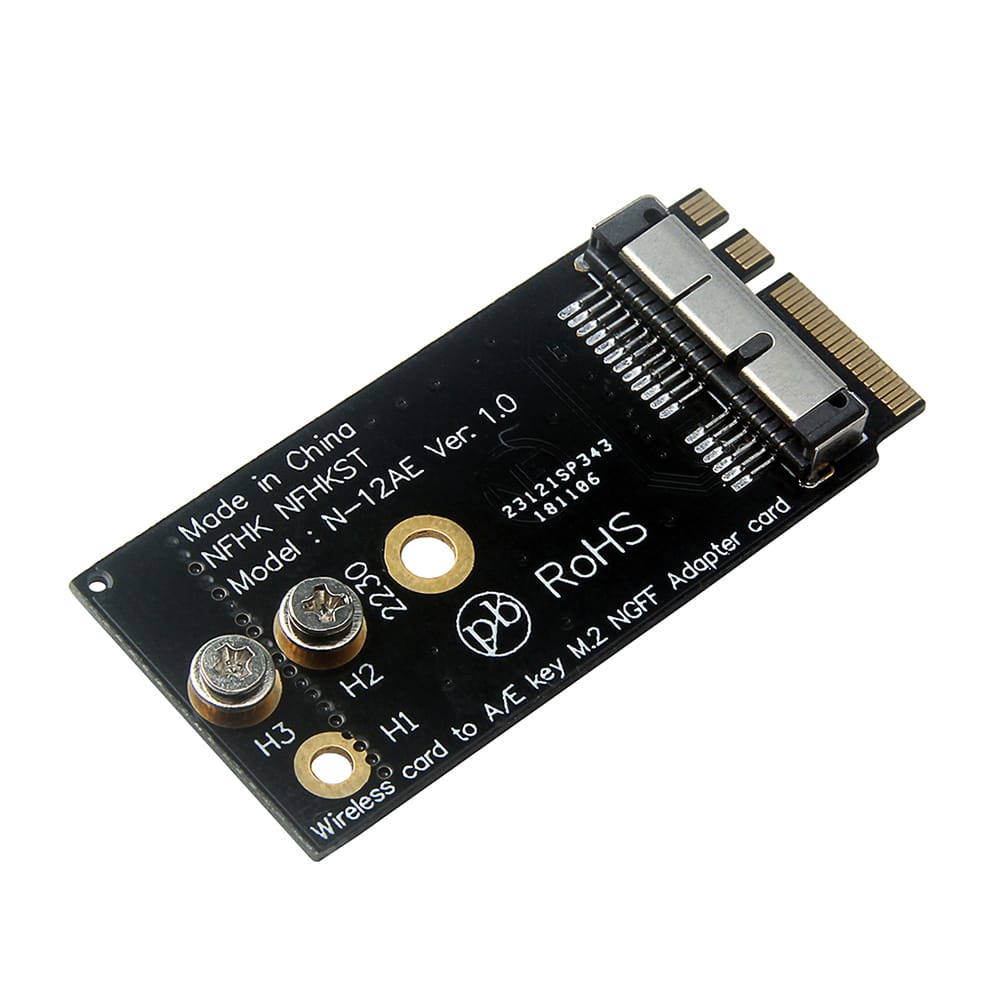 EP-108 Wireless Card to NGFF M.2 Key A/E Adapter BCM94360CS2