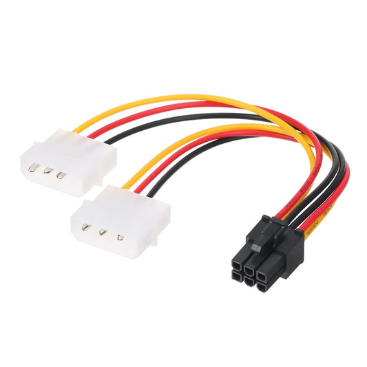 4p to 6p Power Cable Graphics Video Card 4 Pin Molex to 6