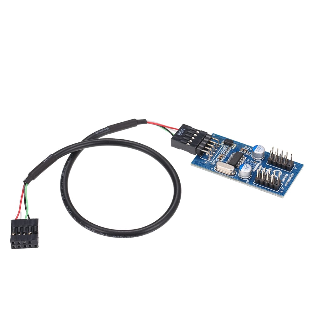 Motherboard 9Pin USB Header to 2 Male Adapter Card USB2.0