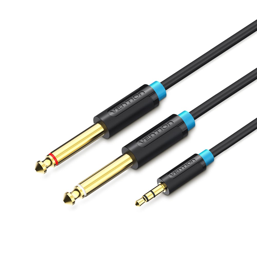 VENTION 3.5mm to Dual 6.5mm Audio Cable 3.5mm Male AUX to - 2m