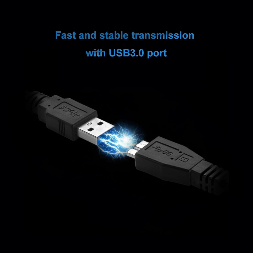 USB 3.0 Male to Micro USB Cable with USB Power Cable for