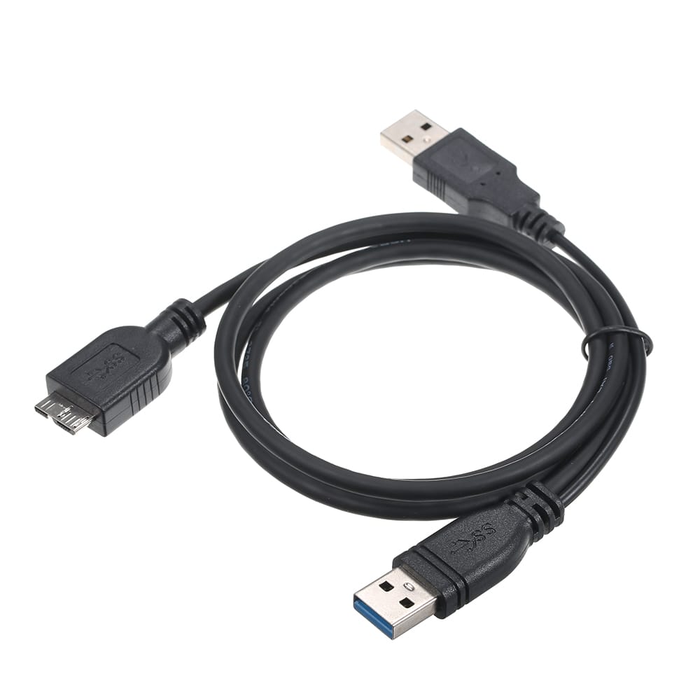 USB 3.0 Male to Micro USB Cable with USB Power Cable for