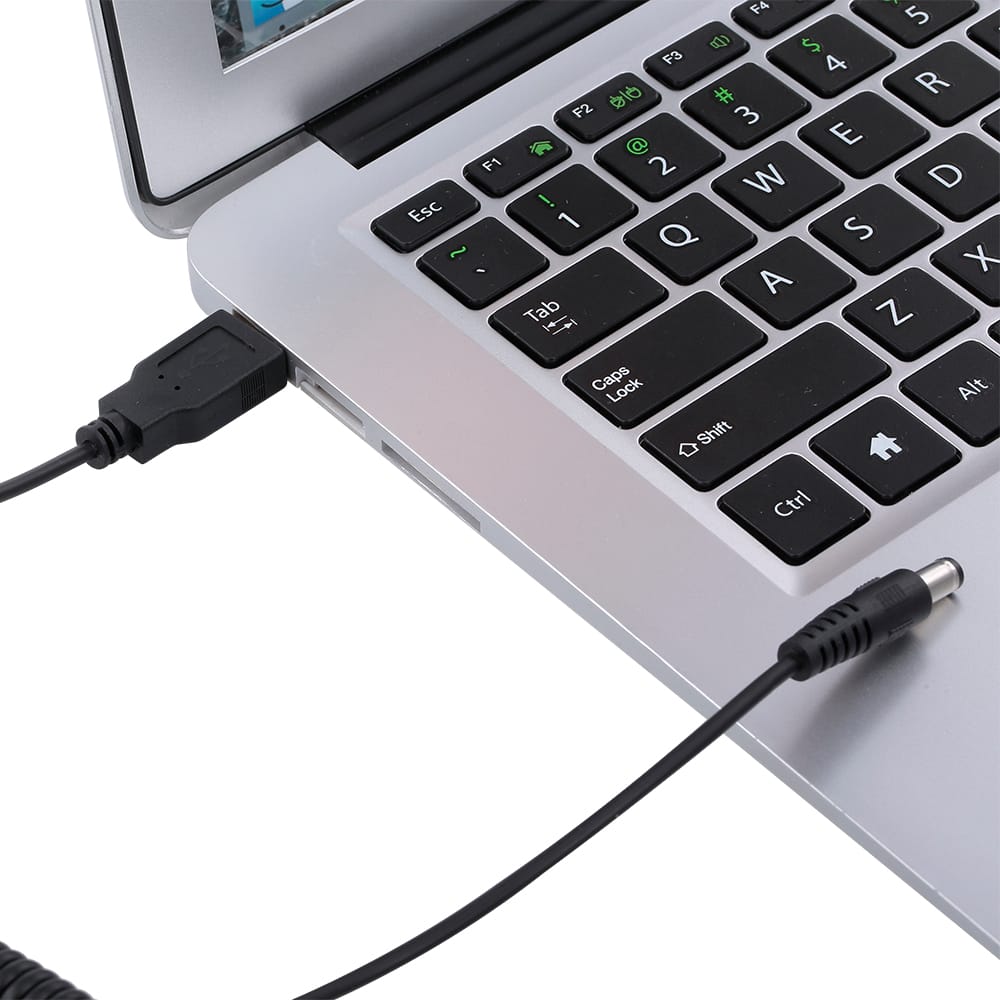 USB Male to DC 3.5 x 1.1 Female Power Cable Spring Power