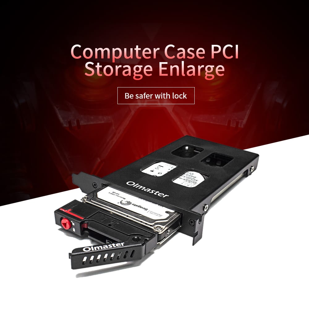 OImaster 2.5inch PCI Hard Disk Bay Key Lockable Metal 2.5''