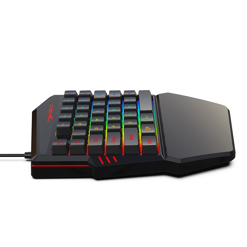 HXSJ One-handed Membrane Keyboard 35 Keys with Backlight