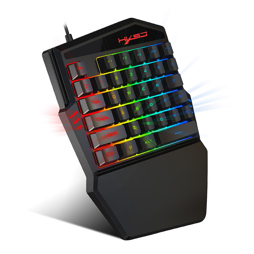 HXSJ One-handed Membrane Keyboard 35 Keys with Backlight