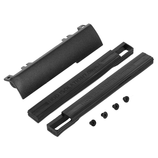 1pc New Hard Drive Caddy Cover + 7mm HDD Isolation Rubber