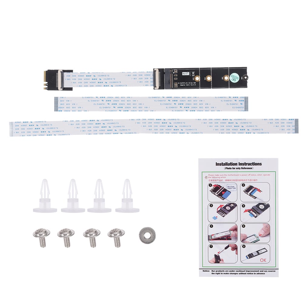 NGFF M.2 Key M to Key A+E Extension Cable NGFF Adapter Card