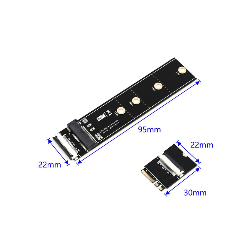 NGFF M.2 Key M to Key A+E Extension Cable NGFF Adapter Card