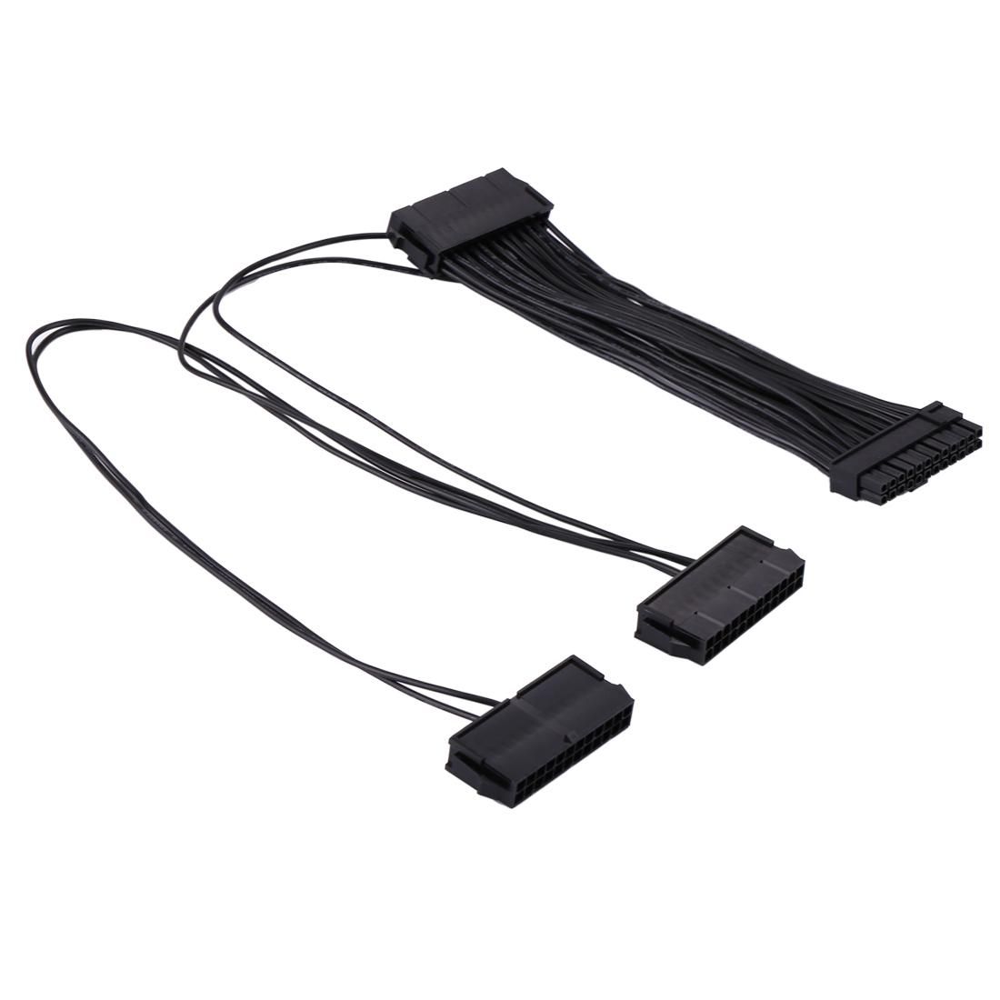 ATX Mining 1 x 24 Pin Male to 3 x 24 Pin Female PSU Power Supply Extension Cable