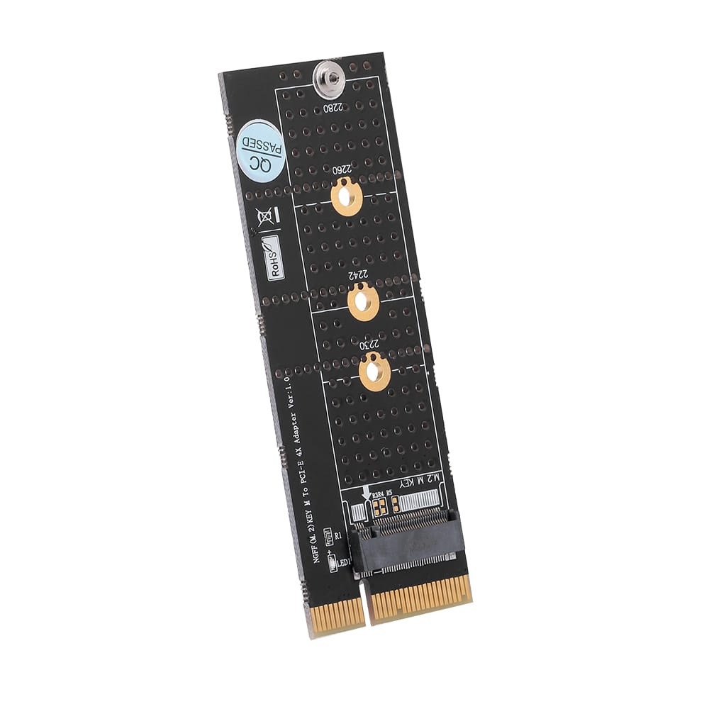 M.2 NVME M Key SSD to PCI- E 4X Adapter Card Vertical